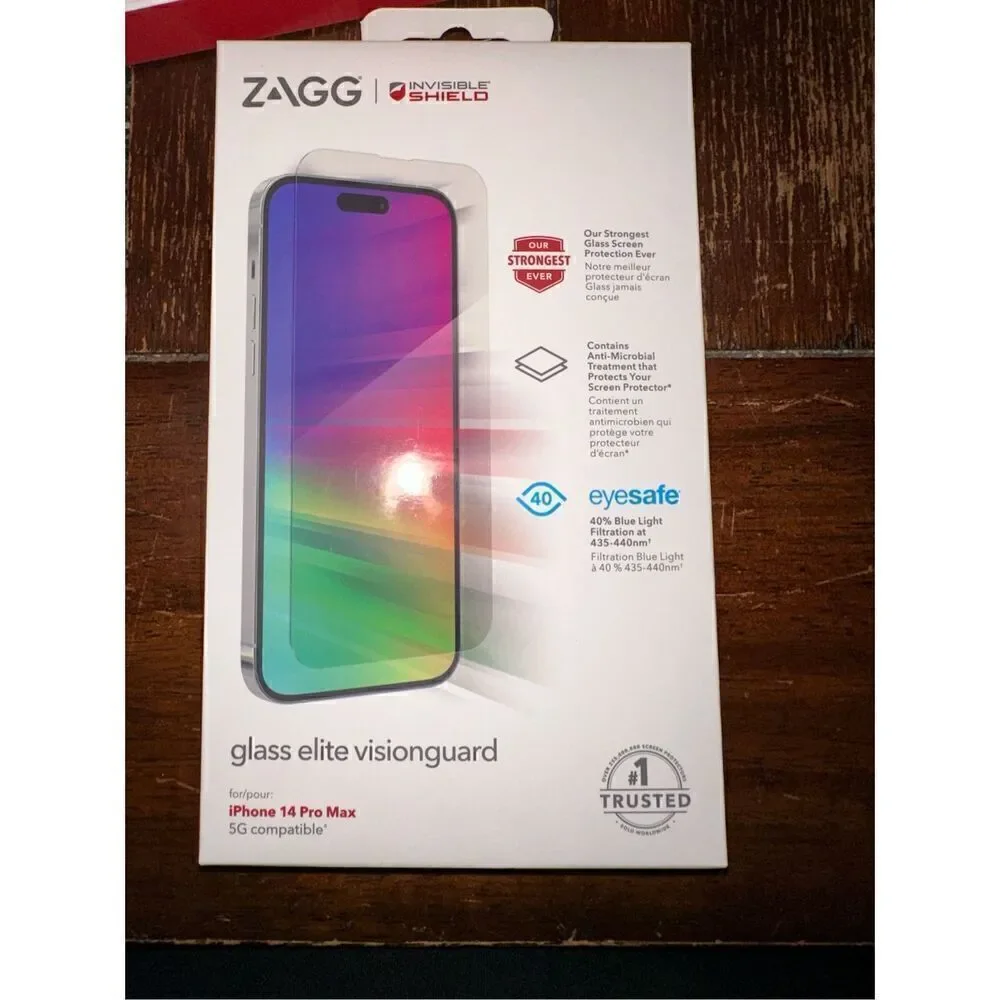 Zagg invisible Shield glass elite Visionguard iPhone 14 Pro Max Protector